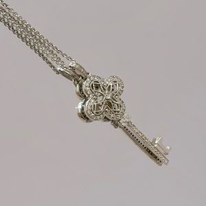 Affinity Diamond Sterling Silver 1/3 ctw Key Charm